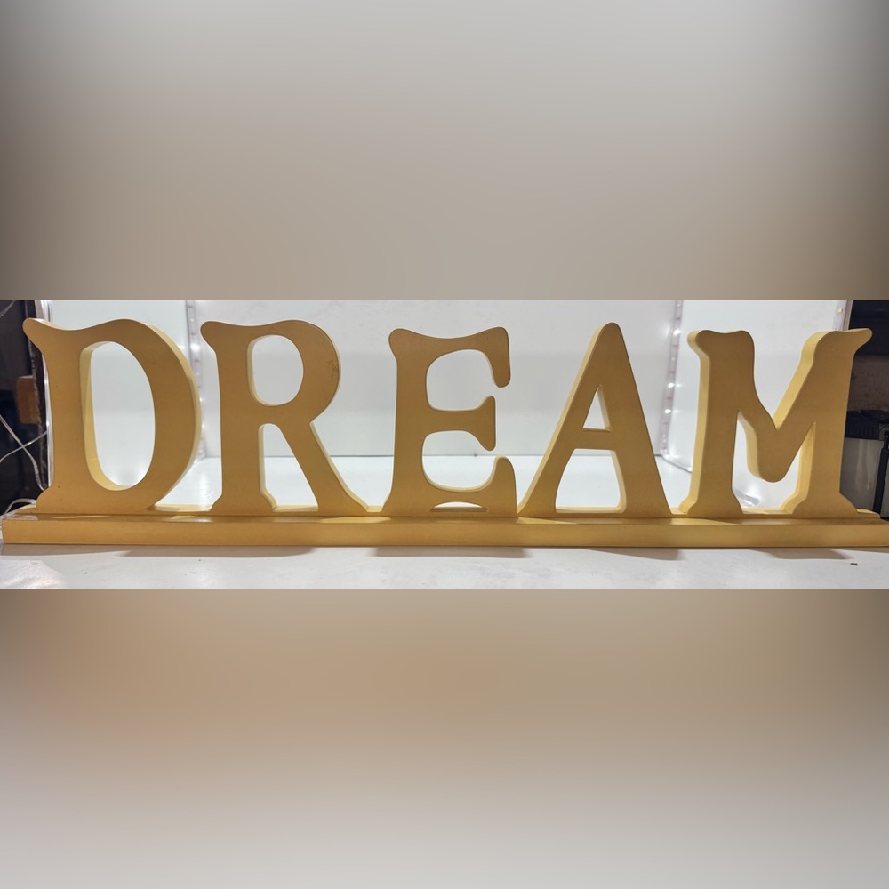Yellow 'DREAM' Decorative Sign